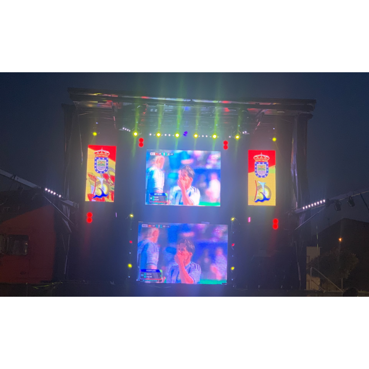 Alquiler pantallas led y sonido line array, día 14 de julio 2026, horario 20:30 a 11:30